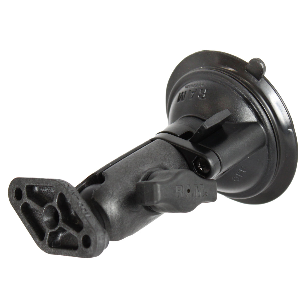 RAM twist lock zwenkbare zuigcupbevestiging met diamantplaat - RAM Mounts RAP-B-104-224U-UK1