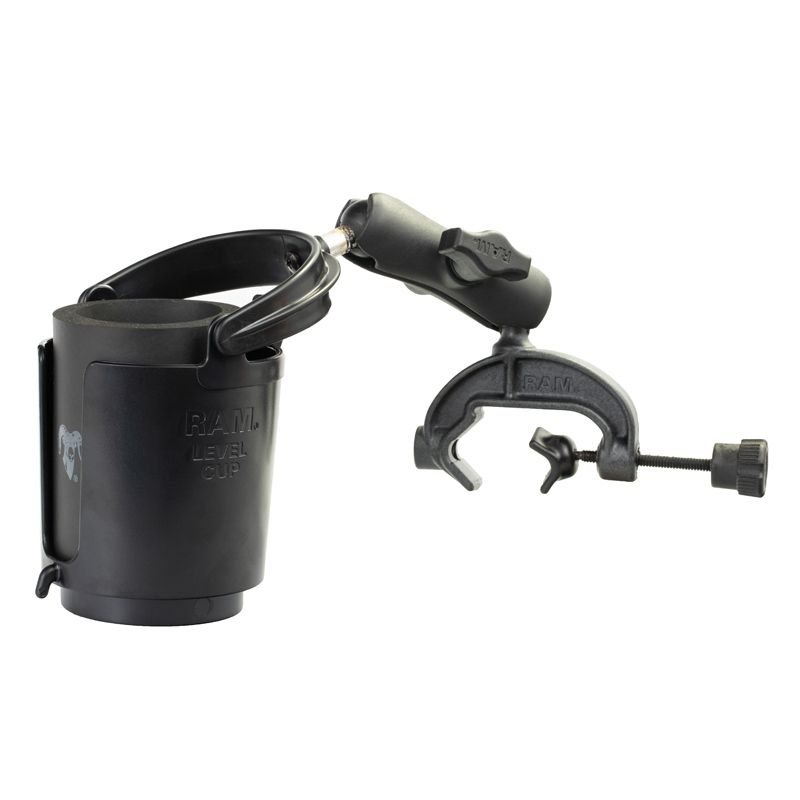 RAM Level Cup™ 16oz Drinkhouder met Composite Yoke Clamp Base - RAM Mounts RAP-B-132CU afbeelding 1