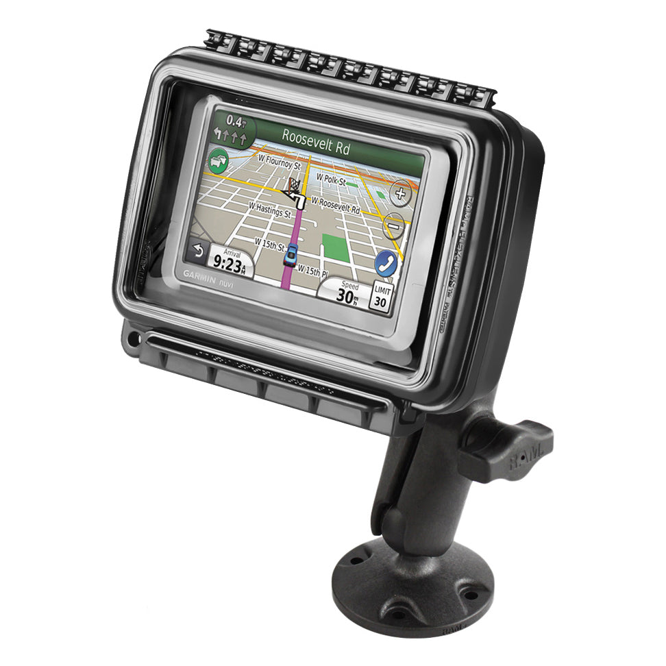 RAM aqua box medium breed apparaatmontage met composite drill down base - RAM Mounts RAP-B-138-AQ6