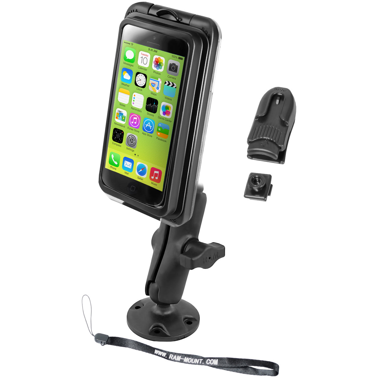 RAM Aqua Box® Pro 20 Composiet Drill-Down Mount voor Apple iPhone 5 - RAM Mounts RAP-B-138-AQ7-2-I5 afbeelding 1