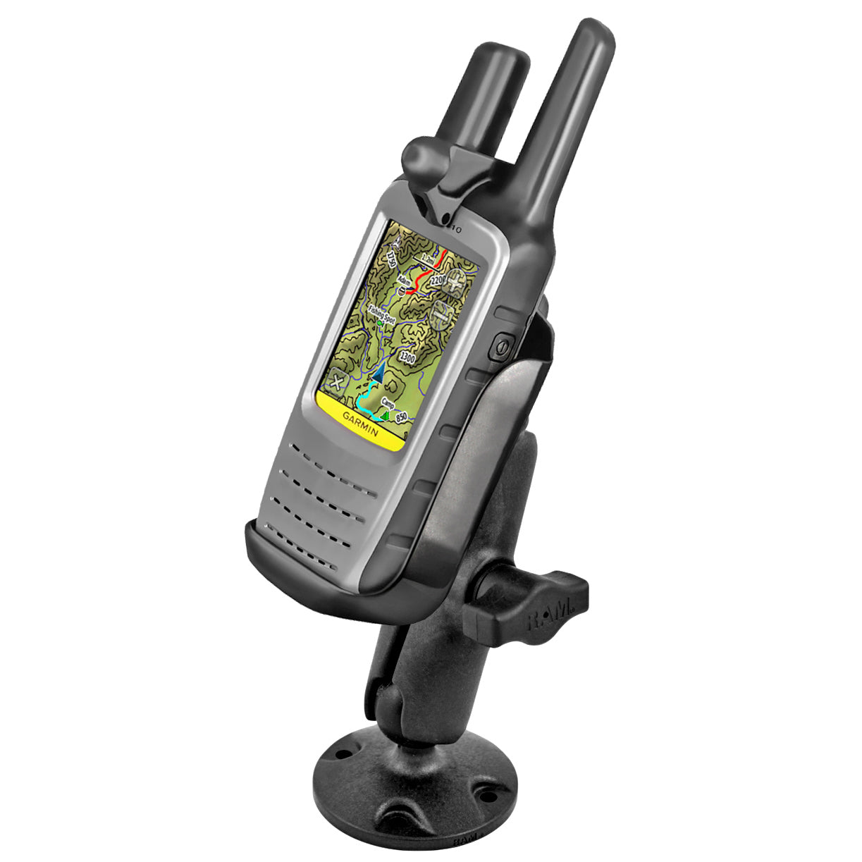 RAM hoge sterkte composite drill down mount voor de garmin rino 61 - RAM Mounts RAP-B-138-GA47
