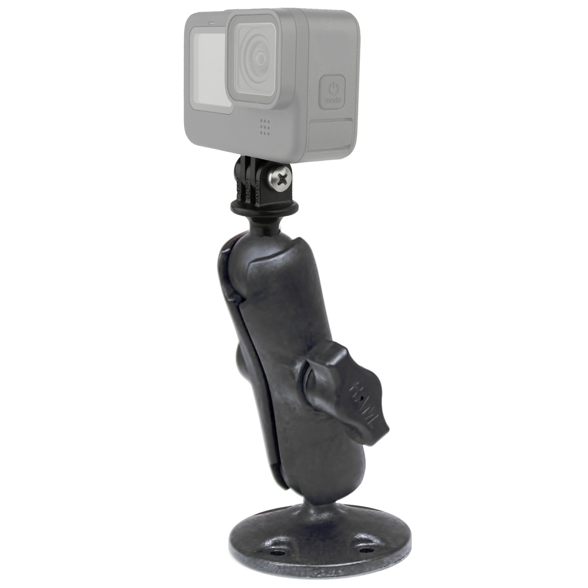RAM composiet amps schroefbasis met universele actie camera adapter - RAM Mounts RAP-B-138-GOP1