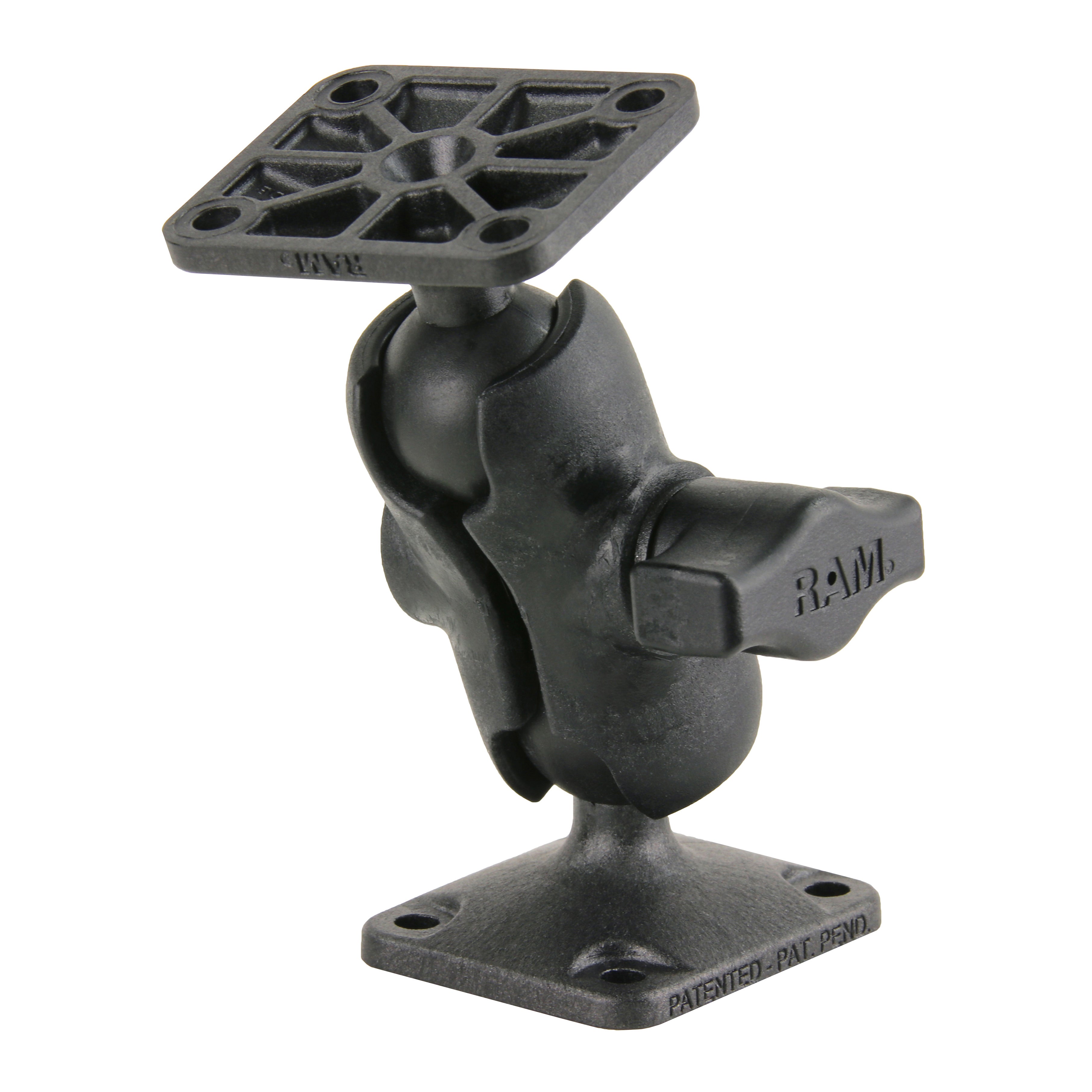 RAM Composiet Dubbele Balbevestiging met Rechthoekige AMPS-platen - Kort - RAM Mounts RAP-B-141U-A afbeelding 1