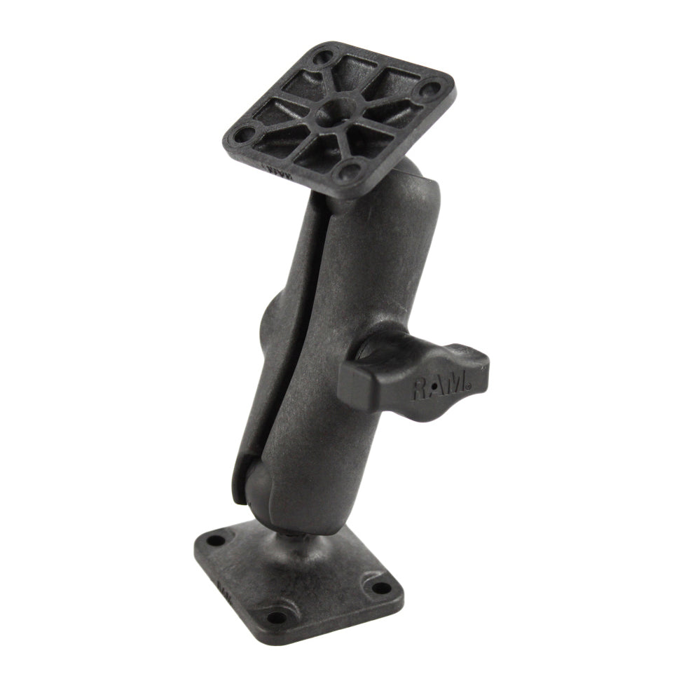 RAM composiet dubbele balbevestiging met rechthoekige amps platen medium - RAM Mounts RAP-B-141U