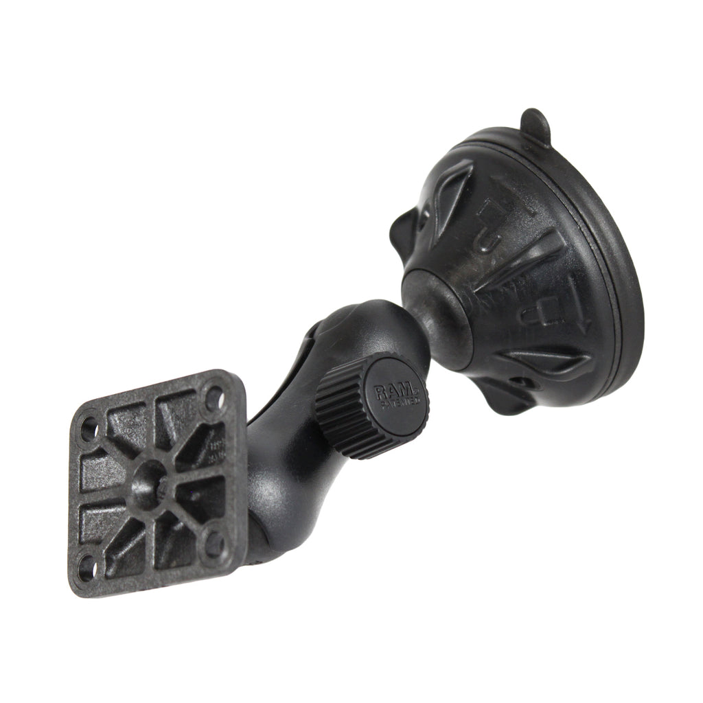 RAM twist lock laagprofiel zuigkop bevestiging met amps gatenpatroon - RAM Mounts RAP-B-166-1U