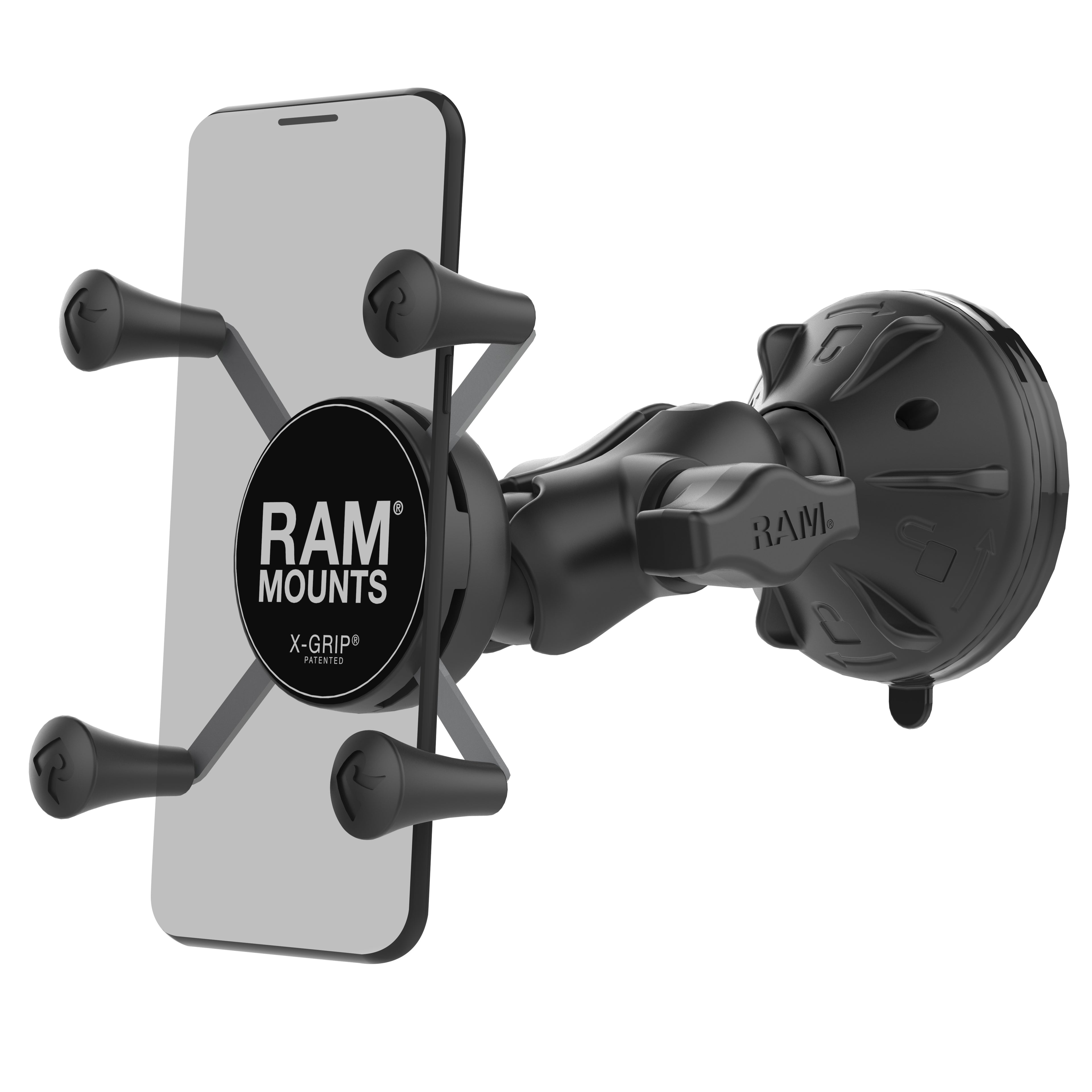 RAM X-Grip telefoonbevestiging met laagprofiel zuigkop kort - RAM Mounts RAP-B-166-2-A-UN7U