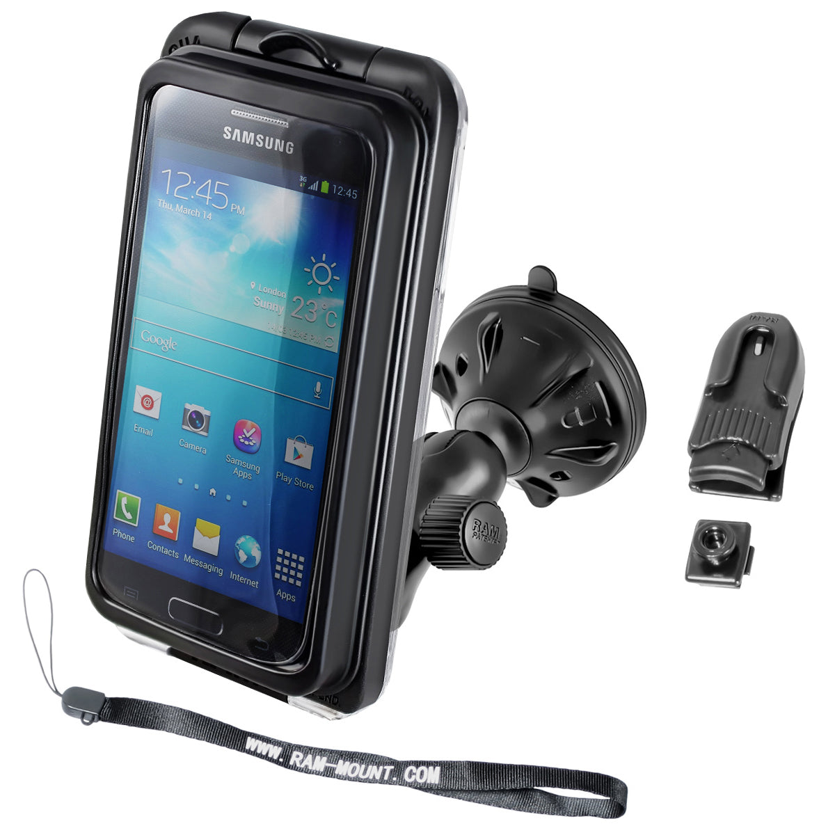 RAM aqua box pro 20 met RAM twist lock laagprofiel zuignapbevestiging - RAM Mounts RAP-B-166-2-AQ7-2