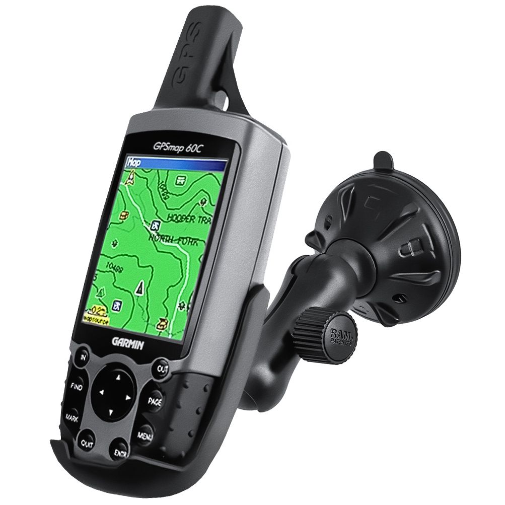 RAM Twist-Lock™ Lage-profiel zuigmond voor Garmin GPS 60 + Meer - RAM Mounts RAP-B-166-2-GA12U afbeelding 1