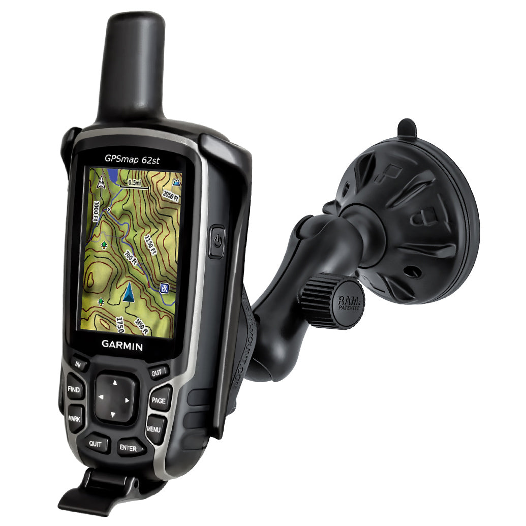 RAM twist lock lage profiel zuigmond voor garmin astro 320 meer - RAM Mounts RAP-B-166-2-GA41U