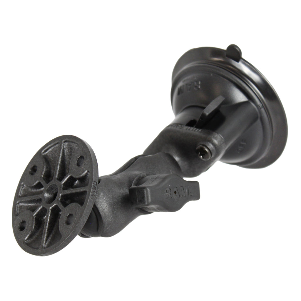 RAM twist lock composite zuigbevestiging met ronde plaat kort - RAM Mounts RAP-B-166-A-202U