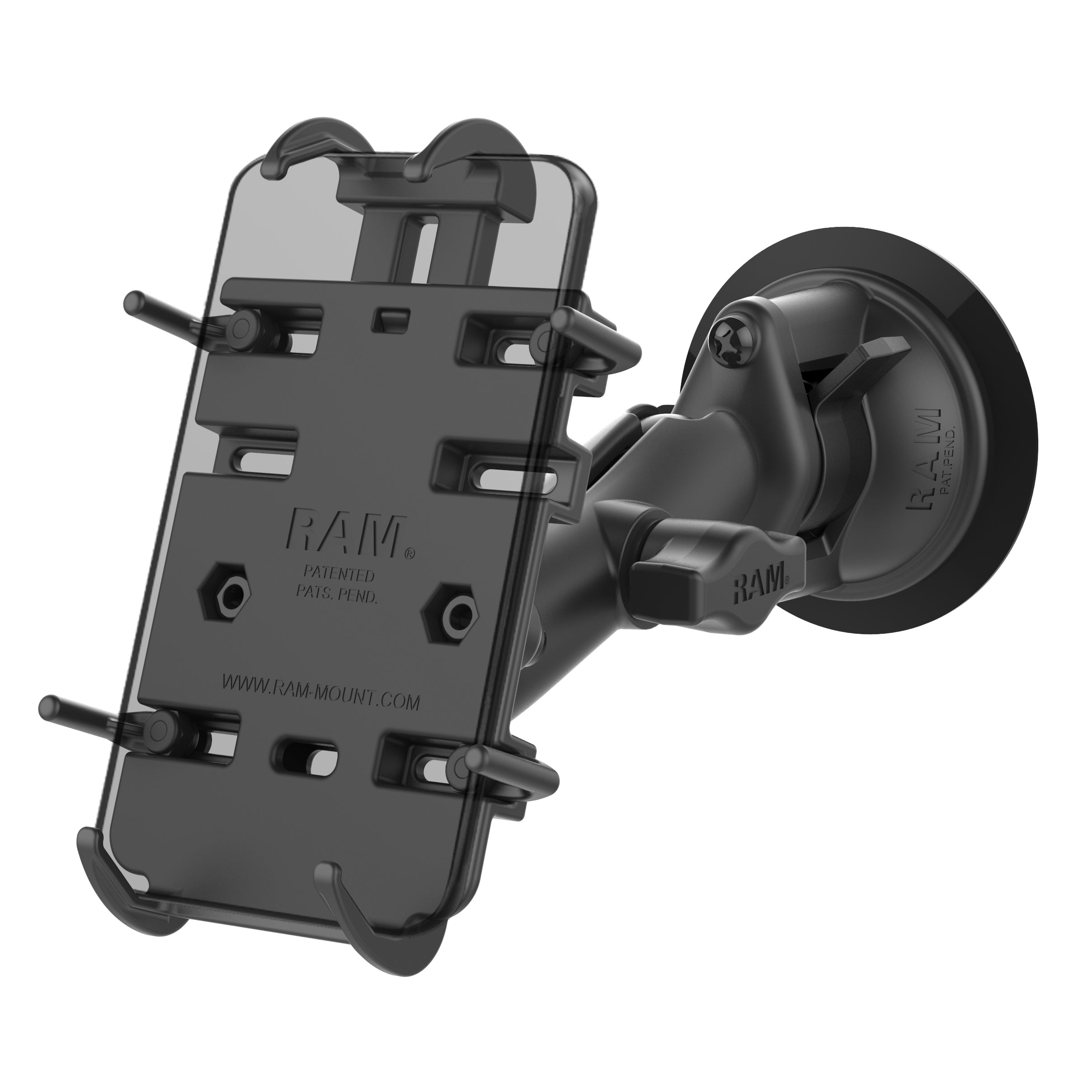 RAM Twist-Lock™ Composite Zuigbevestiging met RAM Quick-Grip™ Houder - RAM Mounts RAP-B-166-PD3U afbeelding 1