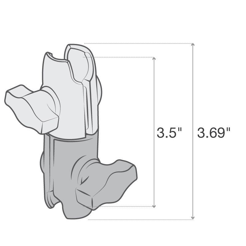 RAM Composiet Dubbele Socket Draai Arm - RAM Mounts RAP-B-200-12U afbeelding 3