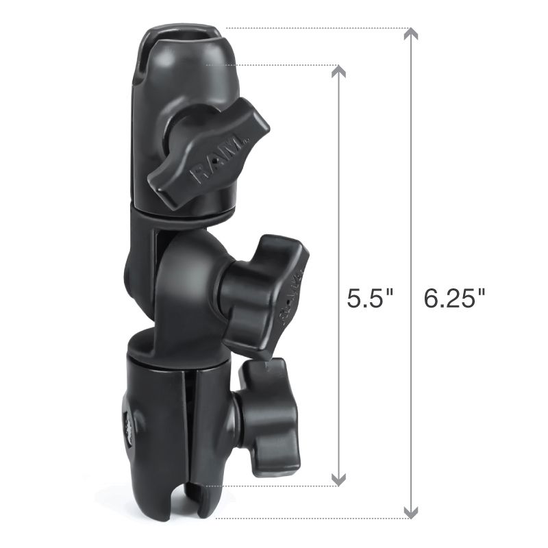 RAM Composite Dubbele Socket Swivel & Ratchet Arm - RAM Mounts RAP-B-200-2U afbeelding 3