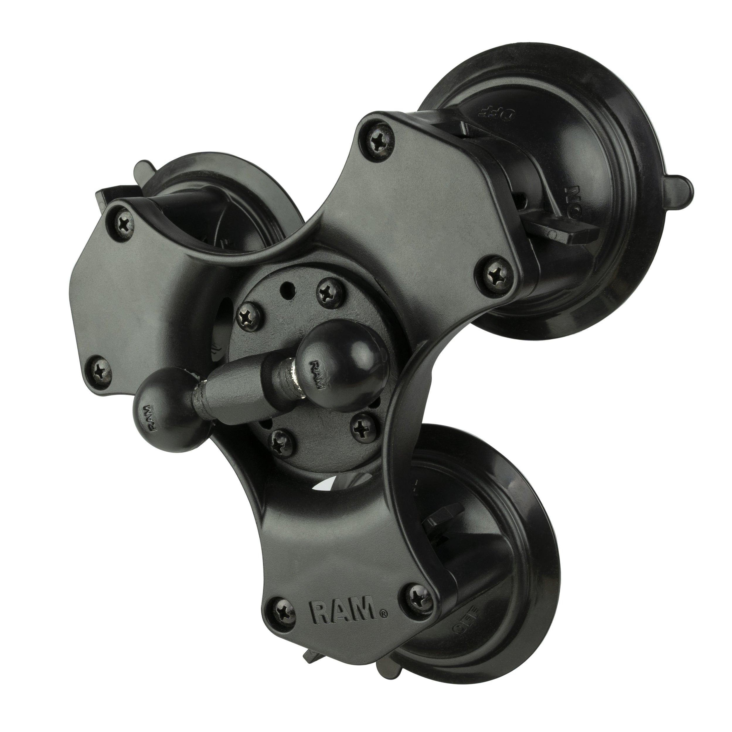 RAM twist locktrade triple zuignap dubbele kogelbasis - RAM Mounts RAP-B-217-365-224-1U