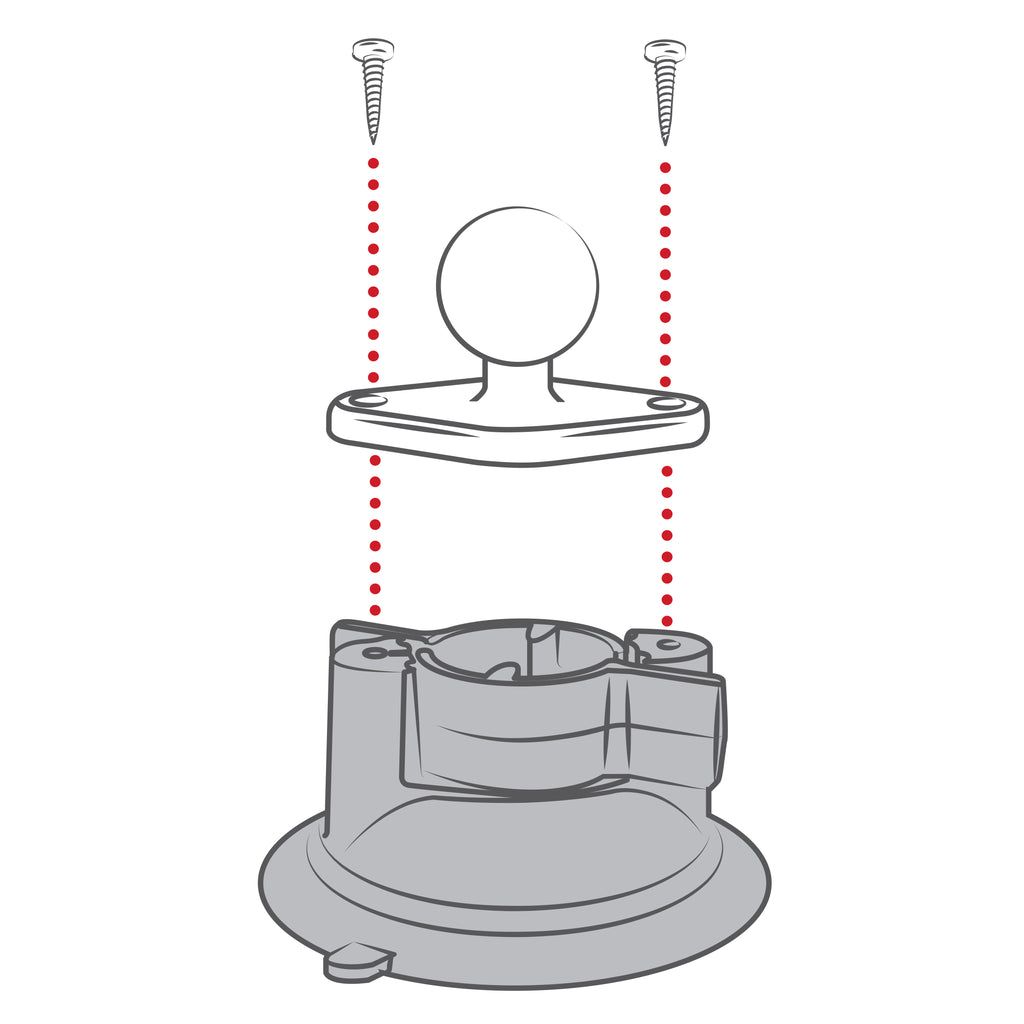 RAM Twist-Lock™ Composite Zuigcupbasis met Bal - RAM Mounts RAP-B-224-1U afbeelding 3