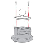 RAM Twist-Lock™ Composite Zuigcupbasis met Bal - RAM Mounts RAP-B-224-1U afbeelding 3