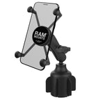 RAM X-Grip grote telefoonhouder met RAM stubby cup holder base - RAM Mounts RAP-B-299-4-UN10U