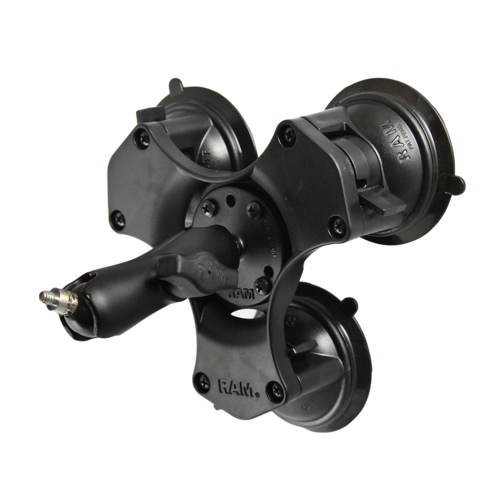 RAM twist locktrade triple zuignap montage met 14 20 bout - RAM Mounts RAP-B-365-224-237U