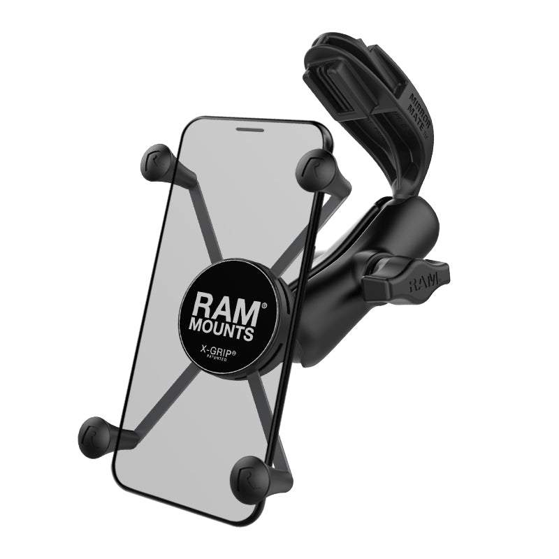 RAM X-Grip grote telefoonhouder met RAM mirror mate voor gm voertuigen - RAM Mounts RAP-B-369B-UN10BU