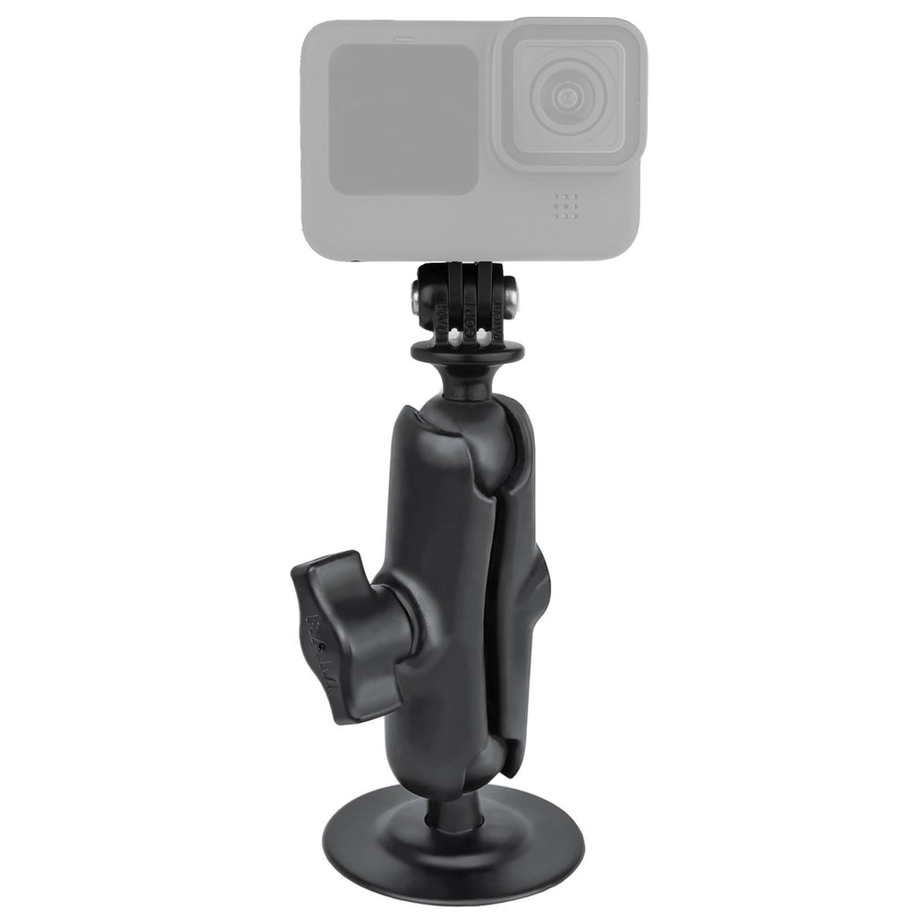 RAM flex zelfklevende dubbele kogel montage met actie camera adapter - RAM Mounts RAP-B-378-202U-GOP1