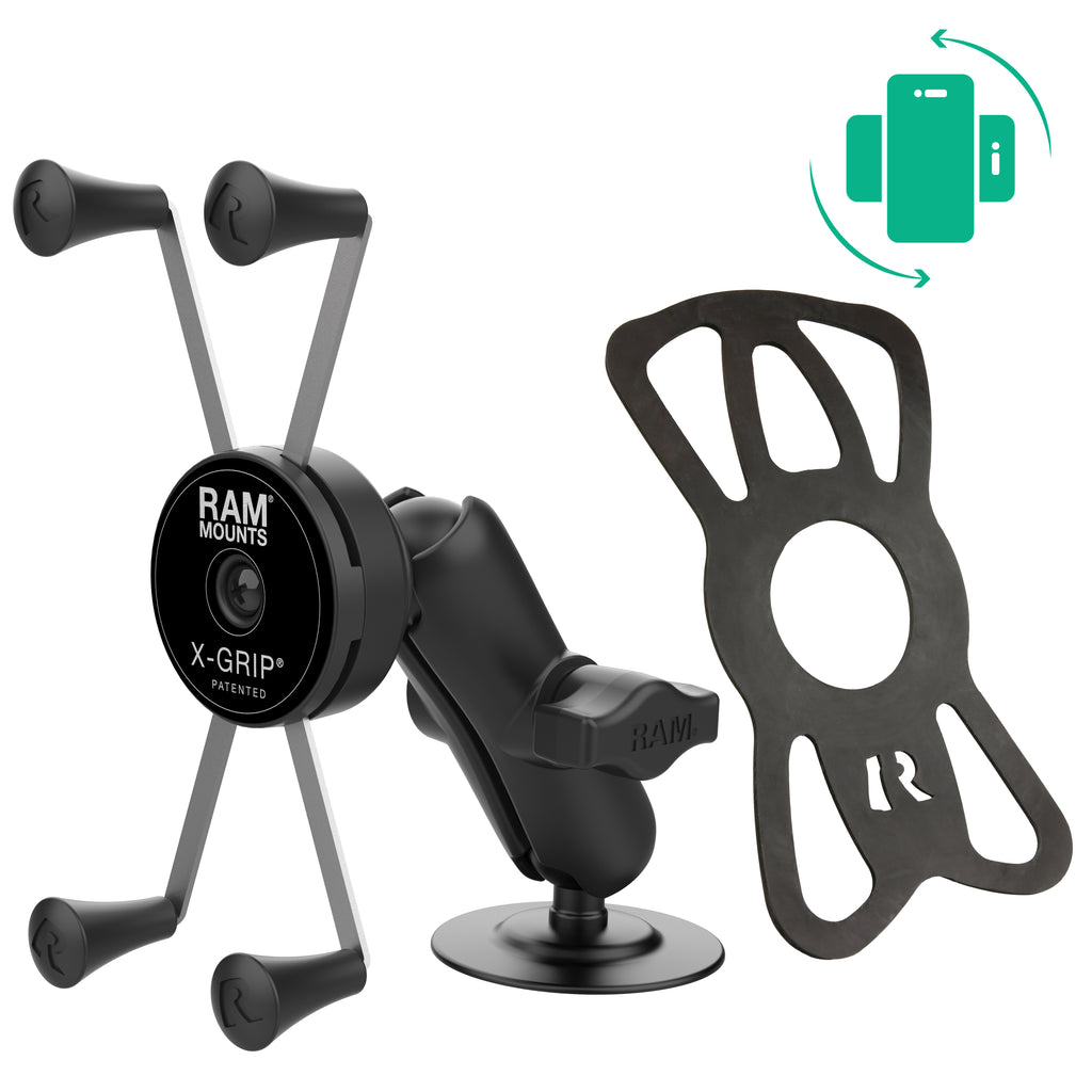 RAM Roterende X-Grip® Grote Telefoonbevestiging met Flexibele Lijmbasis - RAM Mounts RAP-B-378-UN10RU afbeelding 2