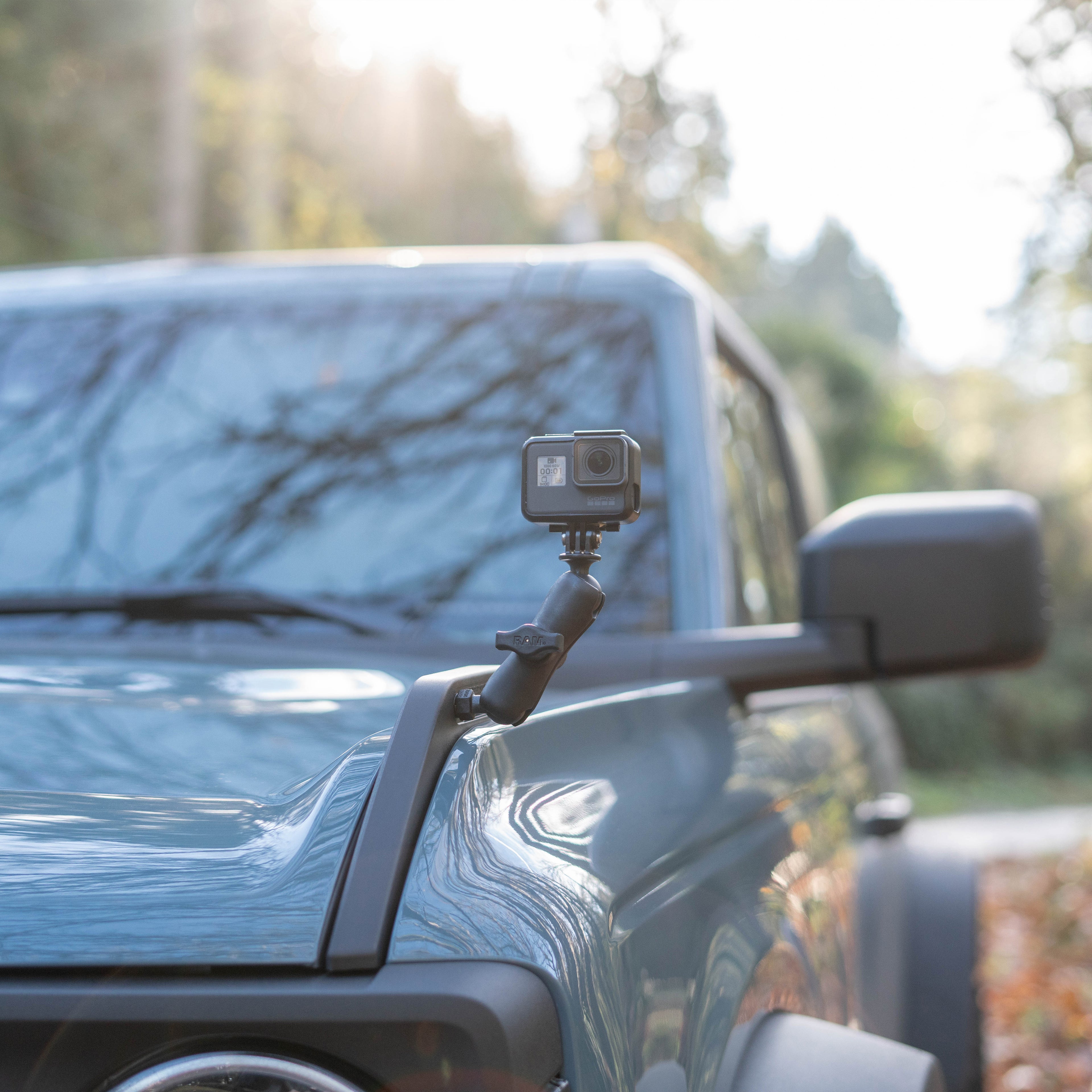 RAM Tough-Ball™ bevestiging met Actiecamera Adapter voor Bronco Motorkap Tie Down - RAM Mounts RAP-B-379-252062-2SLW-A-GOP1U afbeelding 4