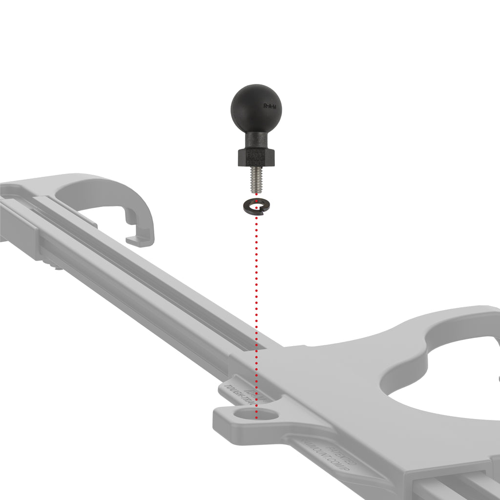 RAM Tough-Ball™ with 1/4"-20 x .50" Schroefdraad bout en Borgring - RAM Mounts RAP-B-379U-252050-SLW afbeelding 2