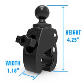 RAM Tough-Claw™ Kleine Klembevestiging met Composite Diamantplaat - RAM Mounts RAP-B-400-238U afbeelding 2