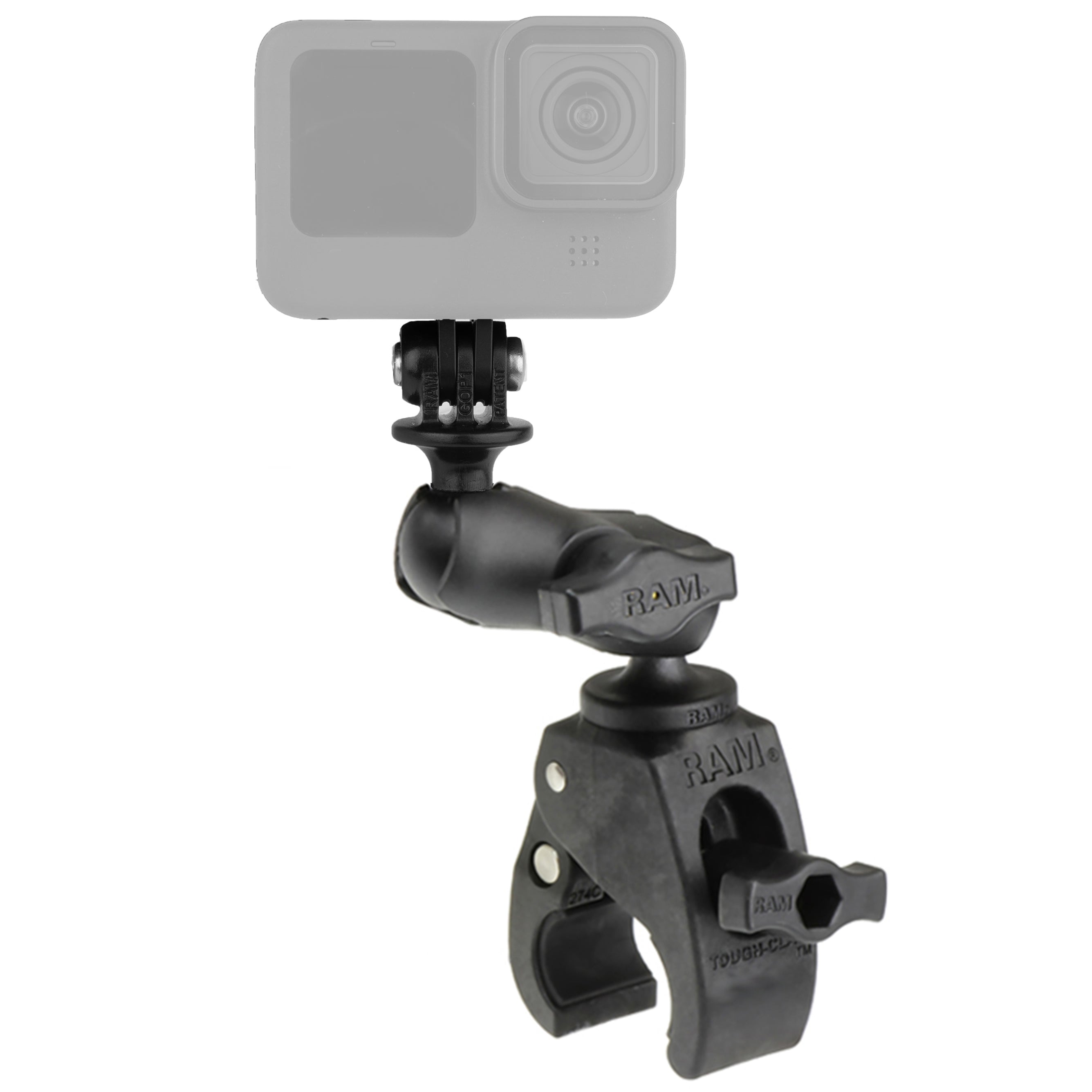 RAM tough claw klemhouder met actiecamera adapter composiet - RAM Mounts RAP-B-400-A-GOP1U