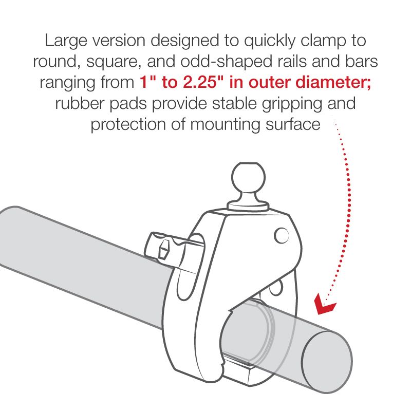 RAM Tough-Claw™ Grote Klem Basis met Bal - RAM Mounts RAP-B-401U afbeelding 5