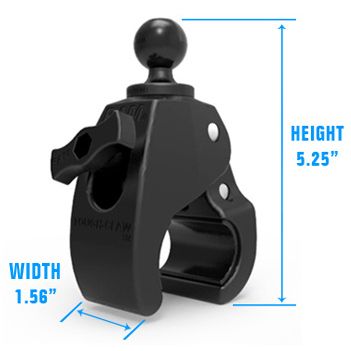 RAM Tough-Claw™ Medium Clamp Mount met Composite Diamond Plate - RAM Mounts RAP-B-404-238U afbeelding 2