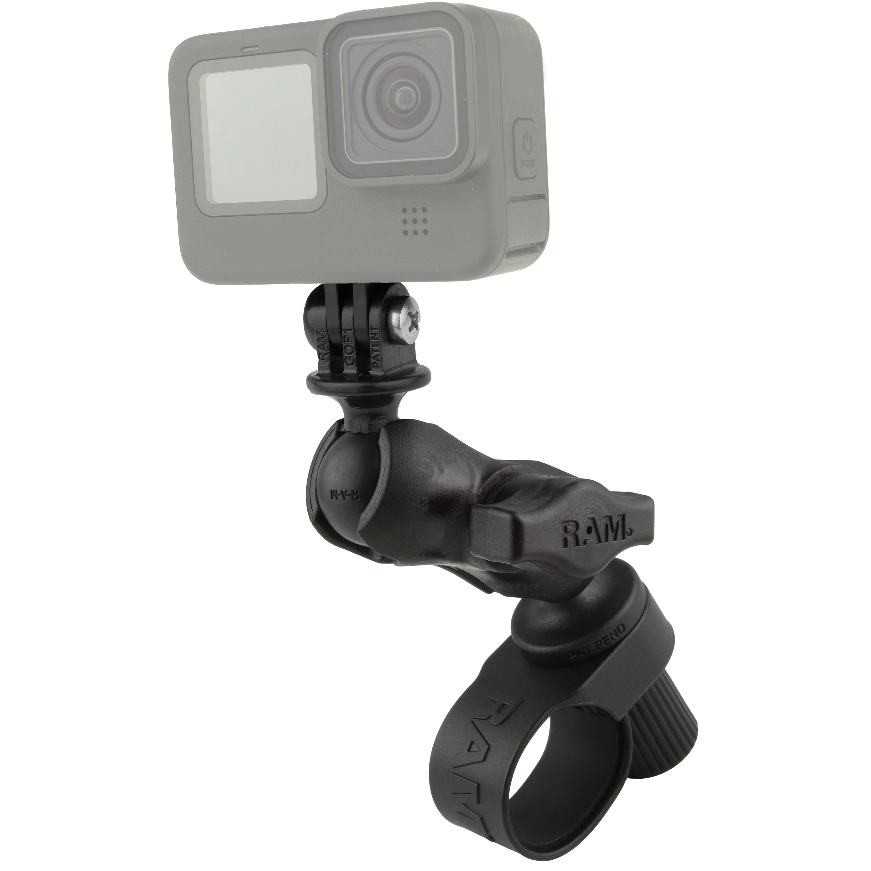 RAM tough strap dubbele kogel montage met universele actie camera adapter - RAM Mounts RAP-B-460-A-GOP1U