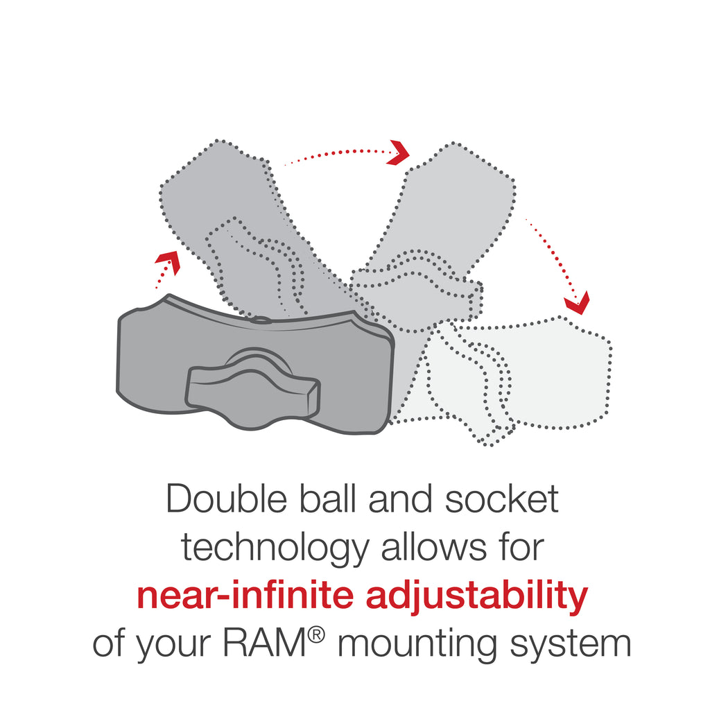 RAM Tough-Strap™ Dubbele Kogel Montage met Universele Actie Camera Adapter - RAM Mounts RAP-B-460-A-GOP1U afbeelding 5