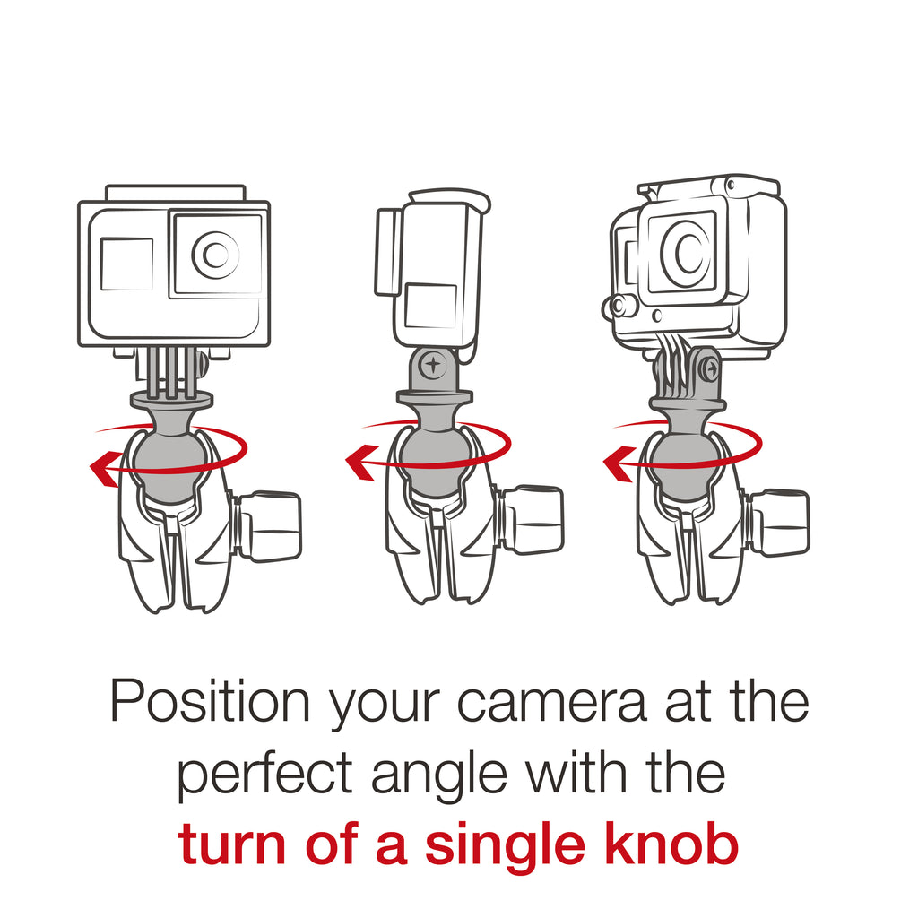 RAM Tough-Strap™ Dubbele Kogel Montage met Universele Actie Camera Adapter - RAM Mounts RAP-B-460-A-GOP1U afbeelding 6