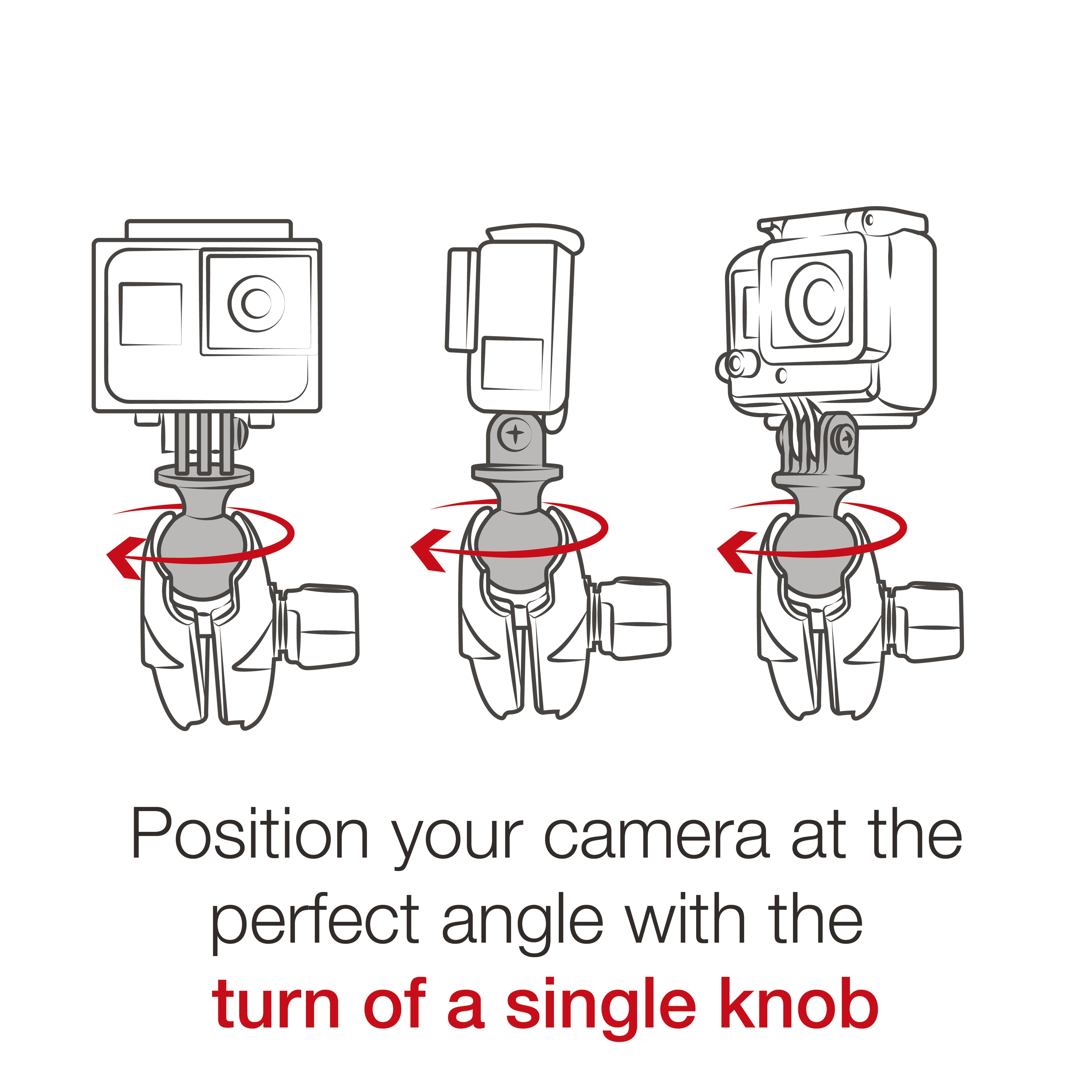 RAM Tough-Strap™ Dubbele Kogel Montage met Universele Actie Camera Adapter - RAM Mounts RAP-B-460-A-GOP1U afbeelding 6