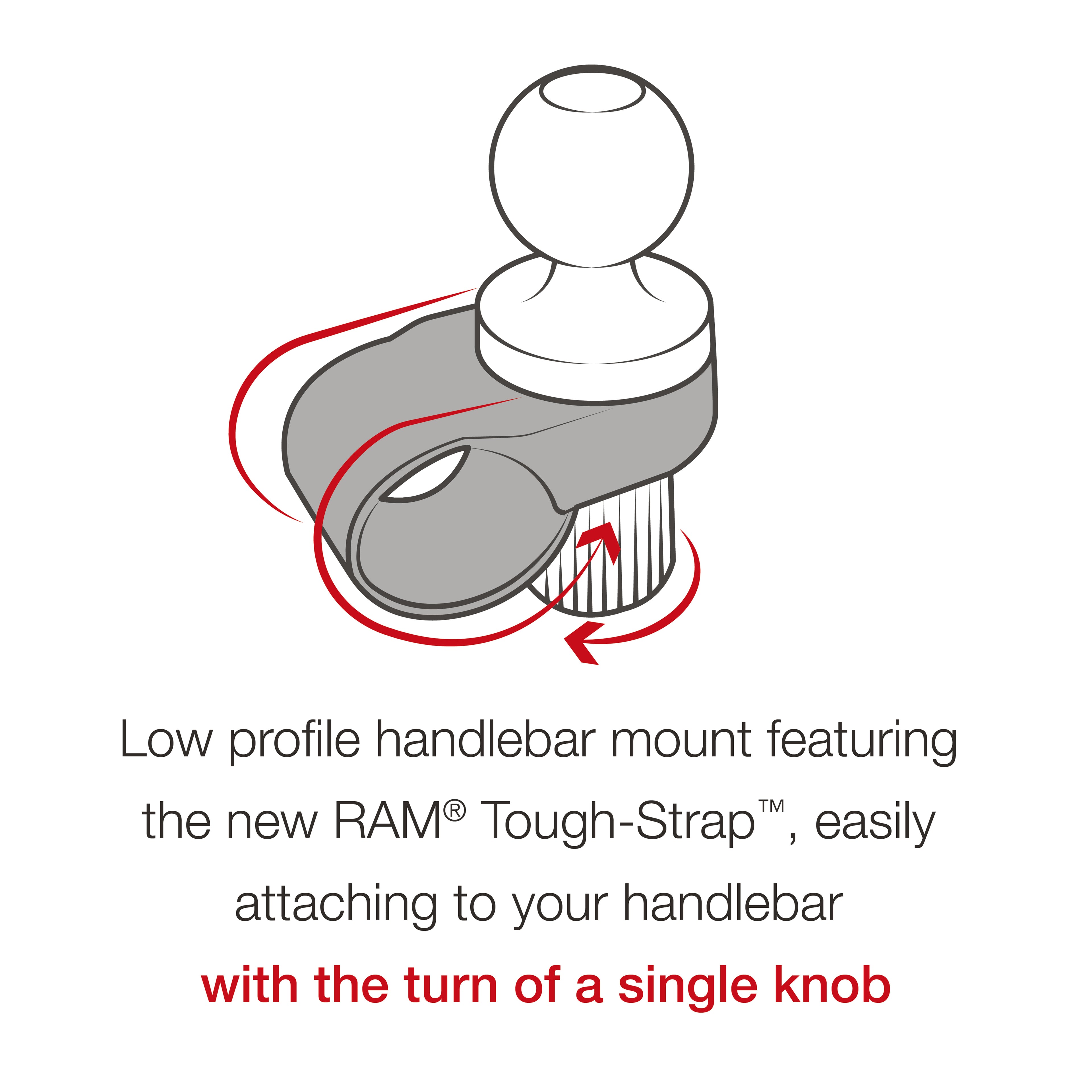 RAM Tough-Strap™ Stuurboord Bal Basis - RAM Mounts RAP-B-460U afbeelding 4