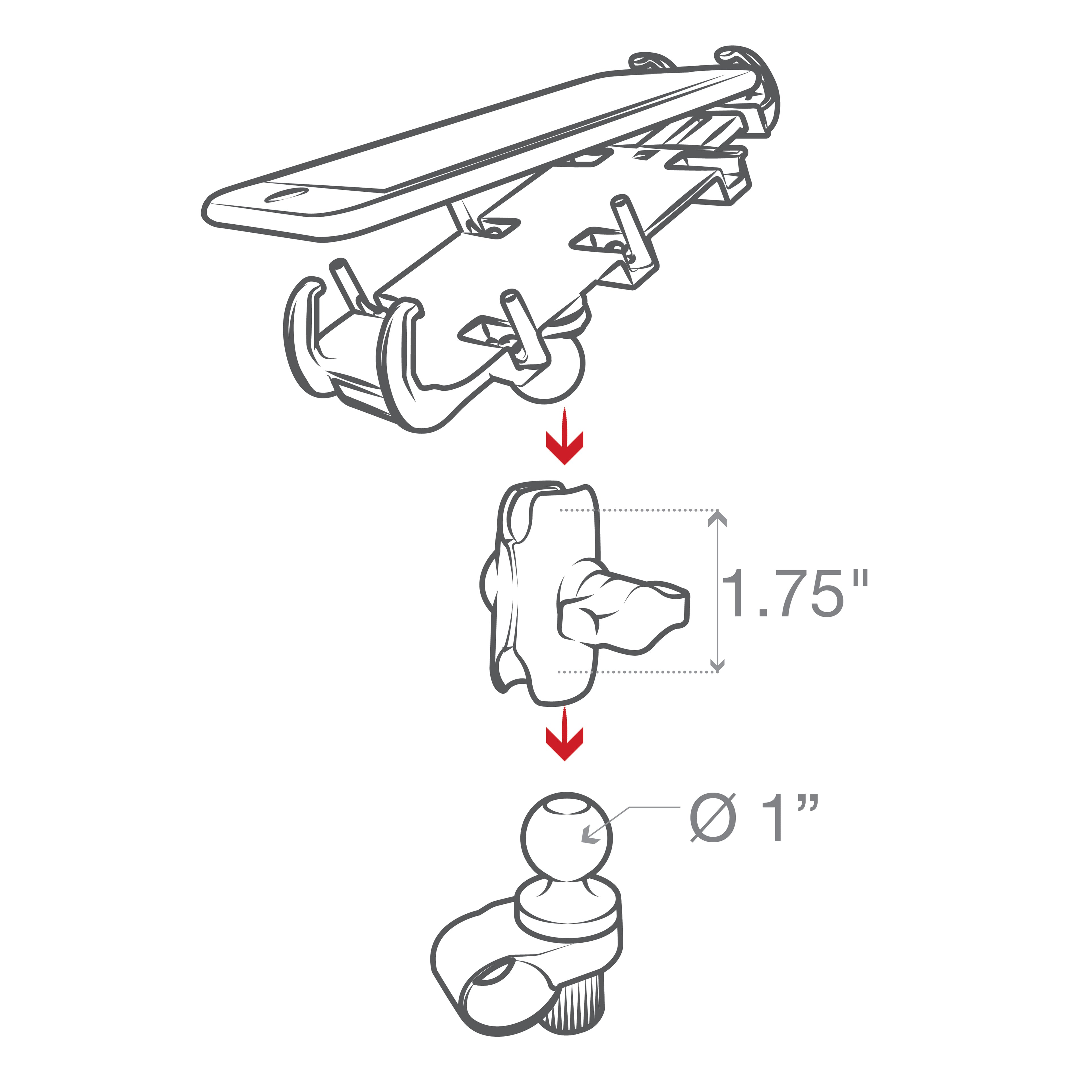 RAM Quick-Grip™ Telefoonhouder met RAM Tough-Strap™ Stuurbasis - RAM Mounts RAP-B-460-A-PD3U afbeelding 8