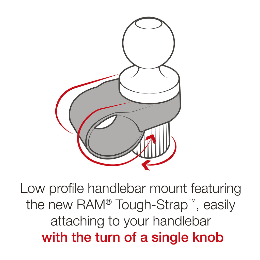 RAM Quick-Grip™ Telefoonhouder met RAM Tough-Strap™ Stuurbasis - RAM Mounts RAP-B-460-A-PD3U afbeelding 9