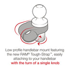 RAM Quick-Grip™ Telefoonhouder met RAM Tough-Strap™ Stuurbasis - RAM Mounts RAP-B-460-A-PD3U afbeelding 9