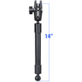 RAM 14 pvc buisverlenging met baluiteinden en dubbele socketarm - RAM Mounts RAP-BB-230-14-201U