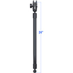 RAM 24" PVC-buispers met baluiteinden en dubbel socketarm - RAM Mounts RAP-BB-230-24-201U afbeelding 1