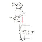 RAM X-Grip® Telefoonhouder met Composiet Dubbele Socketarm - RAM Mounts RAP-HOL-UN7B-201U afbeelding 5