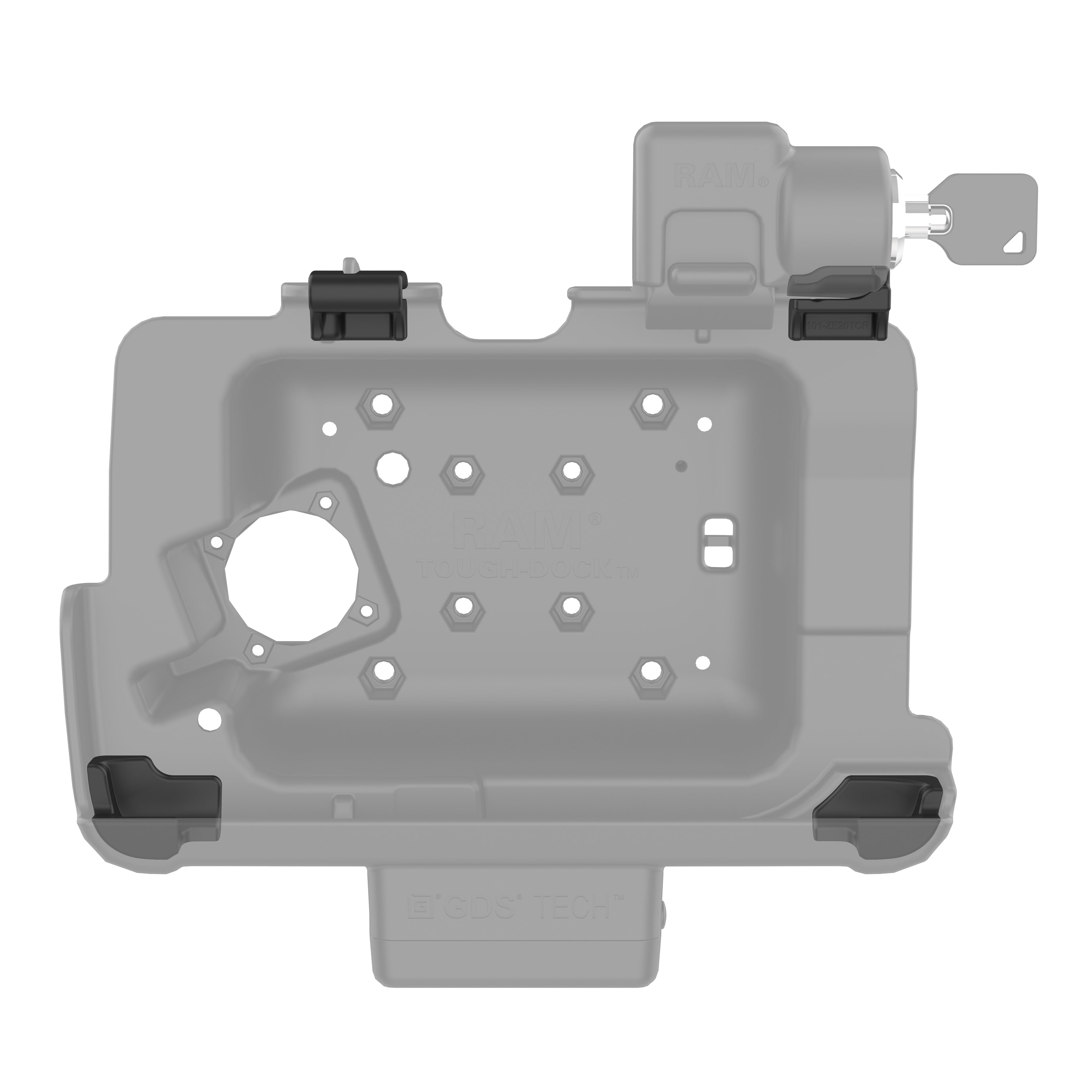 RAM Inserts voor Zebra ET10,16 cm (4") X 20,32 cm (8") zonder Rugged Frame - Latch Docks - RAM Mounts RAP-INSERT-ZE20LU afbeelding 2