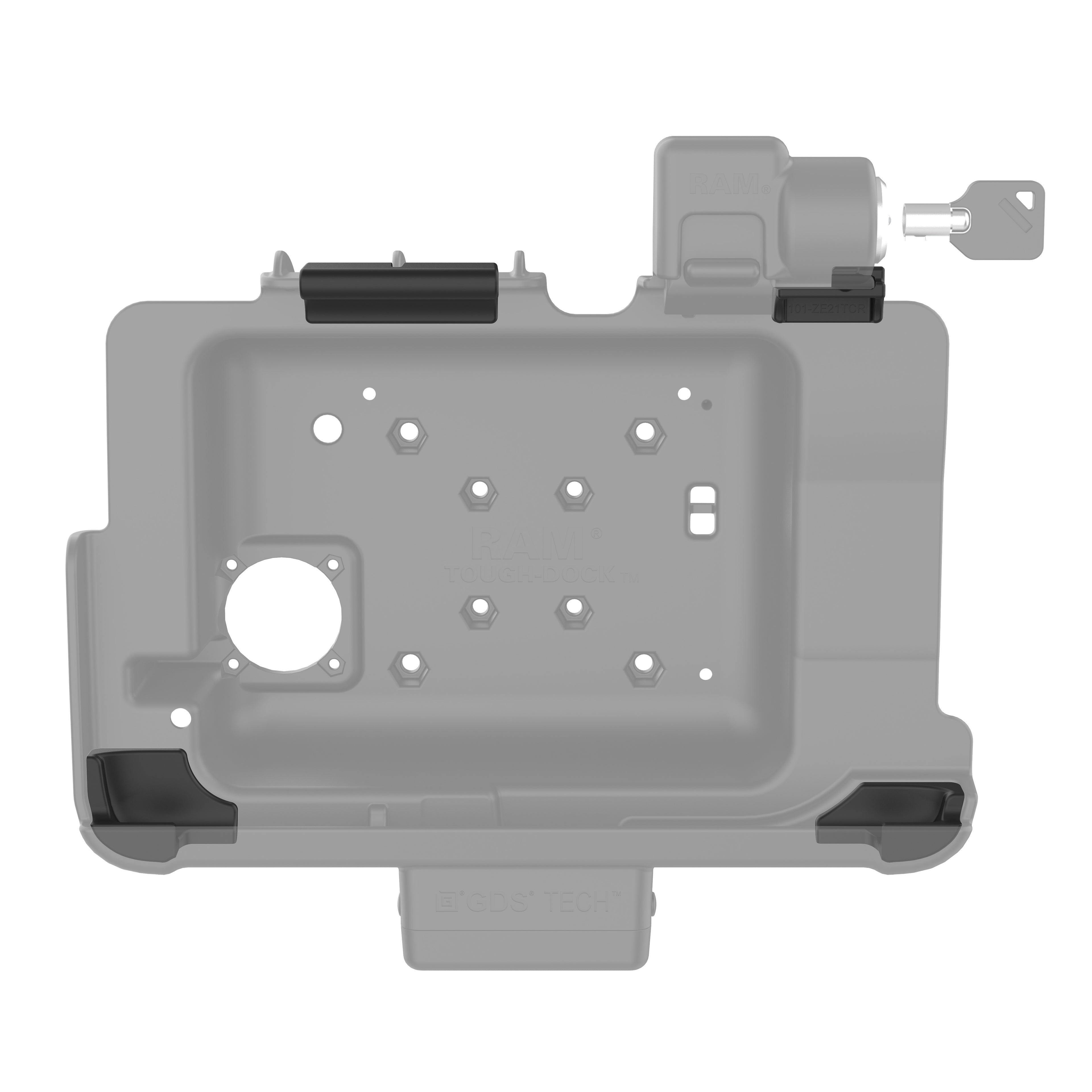 RAM Inserts voor Zebra ET10,16 cm (4") X 25,40 cm (10") zonder Rugged Frame - Latch Docks - RAM Mounts RAP-INSERT-ZE21LU afbeelding 2