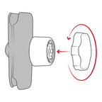 RAM Pin-Lock™ Veiligheidsknop voor C-maatsleufarmen - RAM Mounts RAP-S-KNOB5U afbeelding 4