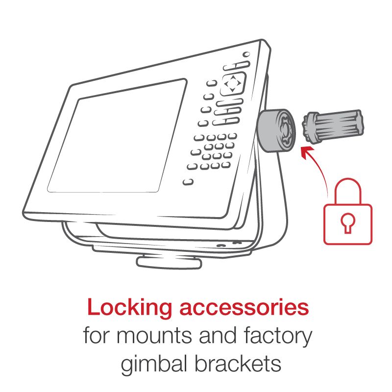 RAM Pin-Lock™ 6-pins beveiligingsknop voor Gimbal Brackets - RAM Mounts RAP-S-KNOBG-6U afbeelding 4