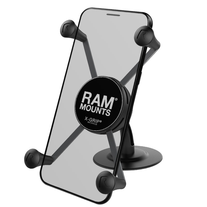 RAM X-Grip grote telefoonhouder met lil buddy adhesive dash mount - RAM Mounts RAP-SB-180-UN10