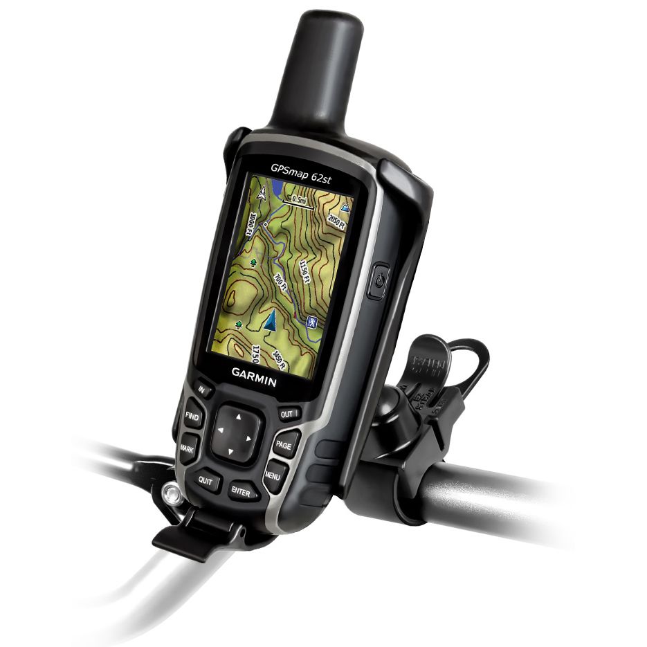 RAM EZ-Strap™ Rail Mount voor Garmin Astro 320, GPSMAP 62 & 64 Series - RAM Mounts RAP-SB-187-GA41 afbeelding 1