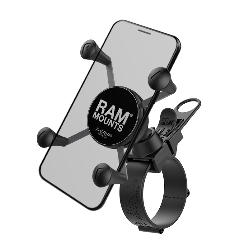RAM X-Grip telefoonhouder met RAM ez strap rail mount - RAM Mounts RAP-SB-187-UN7U
