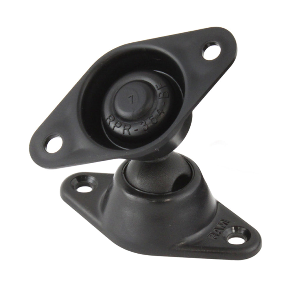 RAM snap link bevestiging met korte arm en twee diamantplaten - RAM Mounts RAP-SB-188U